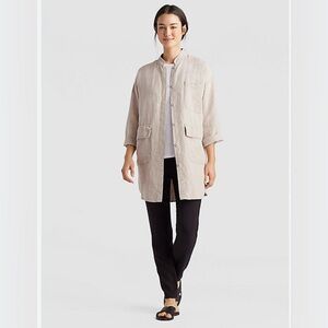 Eileen Fisher 100% Linen Oatmeal Jacket